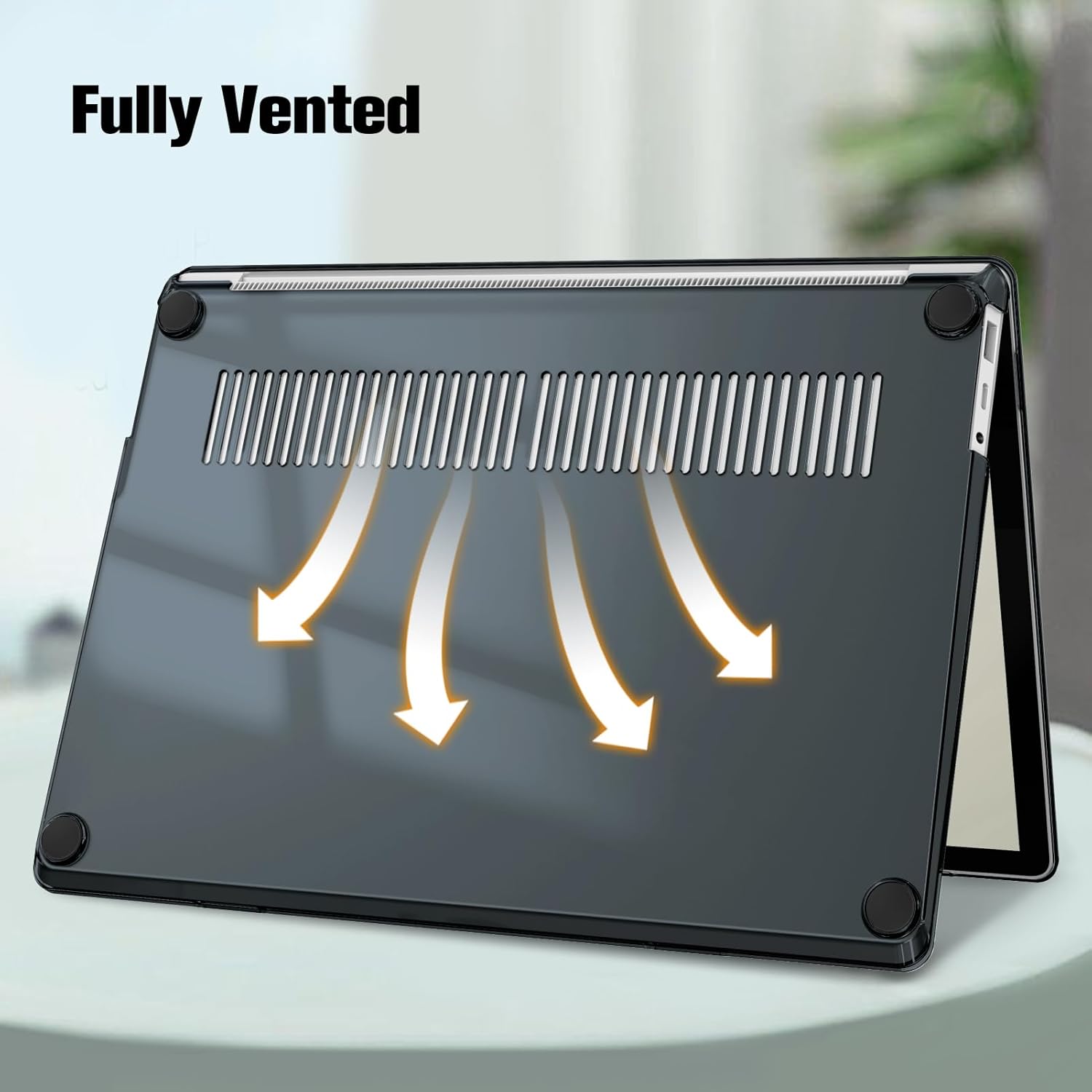 Fintie Case for 13.5 Inch Microsoft Surface Laptop 5/4/3 with Metal Keyboard (Model: 1951/1868) - Protective Slim Snap On Hard Shell Cover (Crystal Black) - Image 6