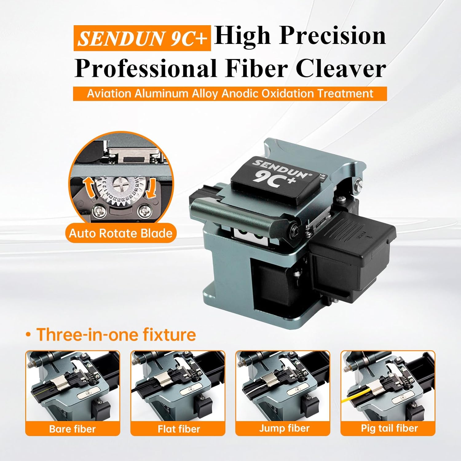 SENDUN Fiber Optic Fusion Splicer with Six Motor Core Alignment, Fiber Splicer Machine with 7200 mAh Battery & Rotatable 4.3-inch Touch Screen, Astonishing Fast 6s Splicing & 13s Auto-Heating, 7C