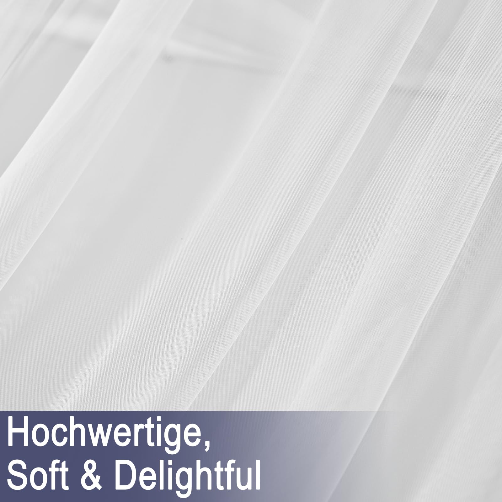 Hausbett Himmel Set, 2 Stück Betthimmel Hausbett für Hausbett Deko, Bett Vorhang für Mädchen Jungen Kinderbett Kinderzimmer Deko,150 x 350 cm Weiß