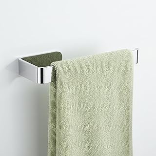 Hand Towel Holder, Self Adhesive Rustproof Towel Racks for Bathroom Wall Mounted U-Shape Kitchen Towels Holder Stick on Wall for Cabinet Shower Hotel (6 Inch, Polished Silver)