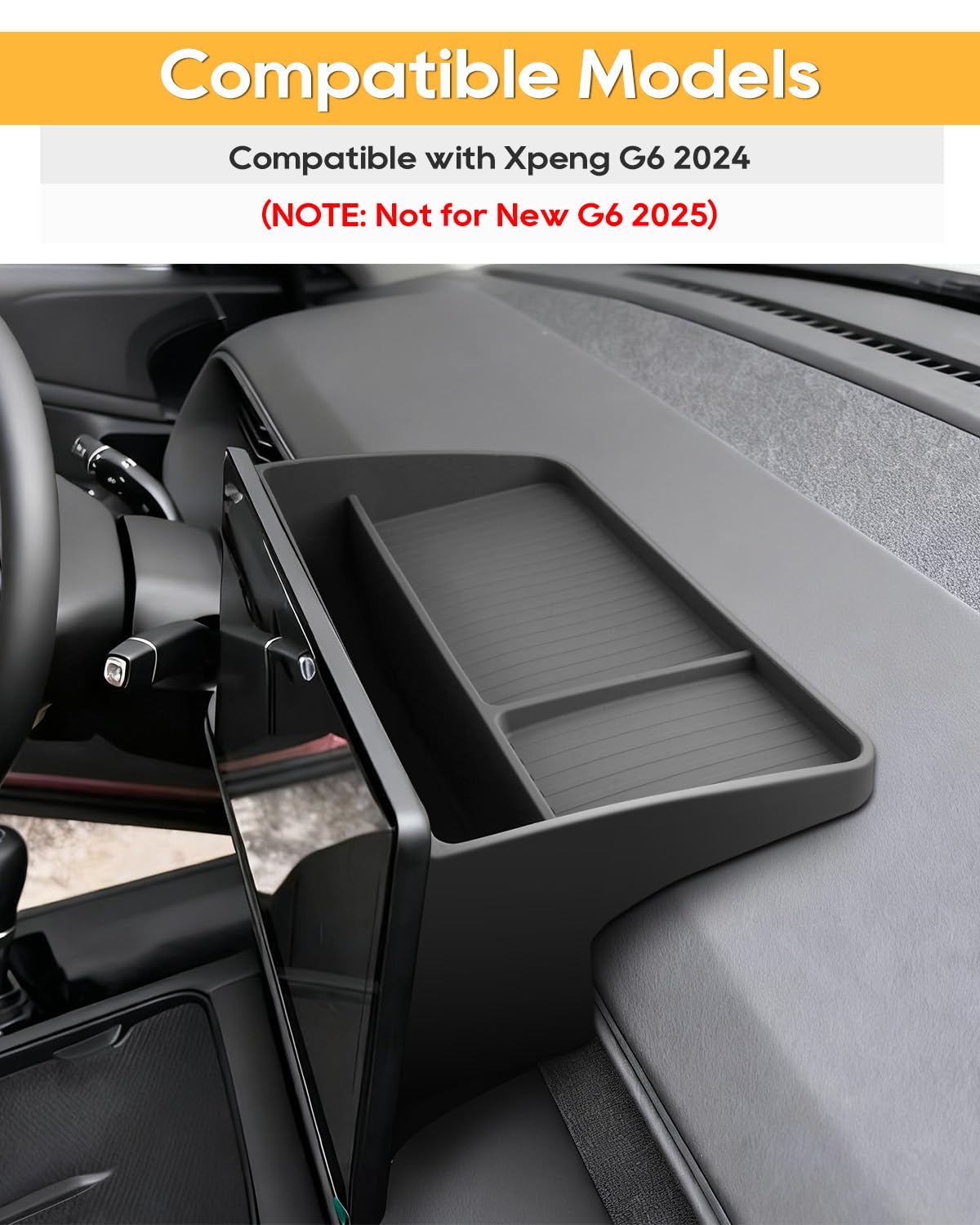 LFOTPP Mittelkonsole Aufbewahrungsbox für Xpeng G6 EV 2025 2026 2027 Hinter dem Bildschirm Dash Instrumententafel Ablagen Tray, für Xpeng G6 EV Zubehör (NICHT für G6 2024!)
