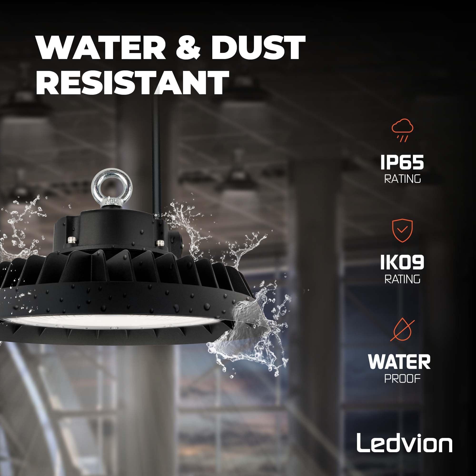 Ledvion - LED High Bay 200W ściemniana, Power Switch, 6500K, 185lm/W, IP65