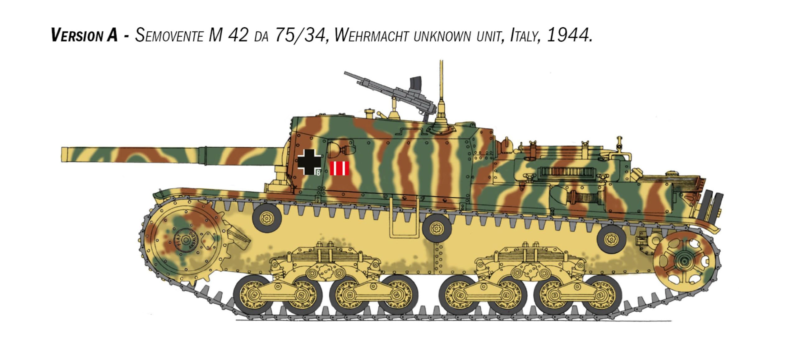 Italeri 6759 Samobieżny M42 75/34 Upgraded Edition, 1:35, plastikowy model/model z tworzywa sztucznego do montażu