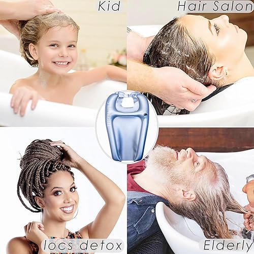 Miniatura 6 de Tazón de champú portátil para el hogar, estación portátil de lavado de cabello para fregadero, bandeja de lavado de cabello para fregadero en casa