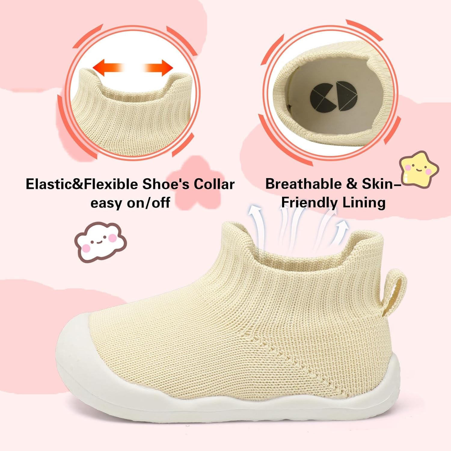 Centipede Demon Baby Shoes Baby Boys Girls Sock Shoes Breathable Infants Toddlers Slippers Indoor Outdoor Boots First Walking Shoe Slip On Sneakers Non Slip with Soft Rubber Soles - Image 6