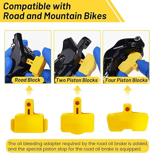 Miniatura 3 de Kit de purga de frenos para frenos de disco hidráulicos SHIMANO, TEKTRO, incluye líquido de frenos mineral de alto rendimiento (4.1 fl oz)