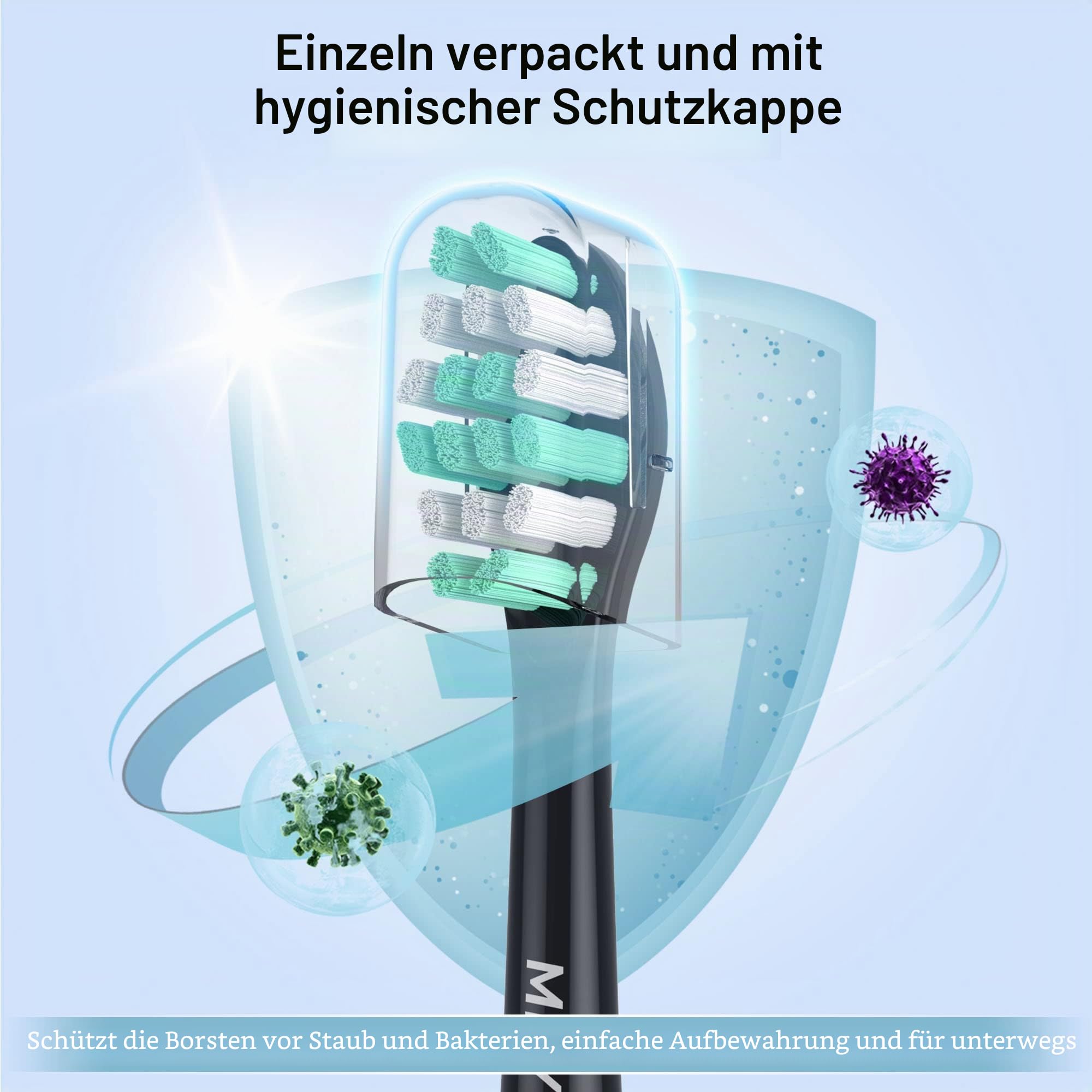 Zahnbürsten-Ersatzköpfe kompatibel mit Phillips Sonicare, 10 Stück, elektrischer Bürstenkopf