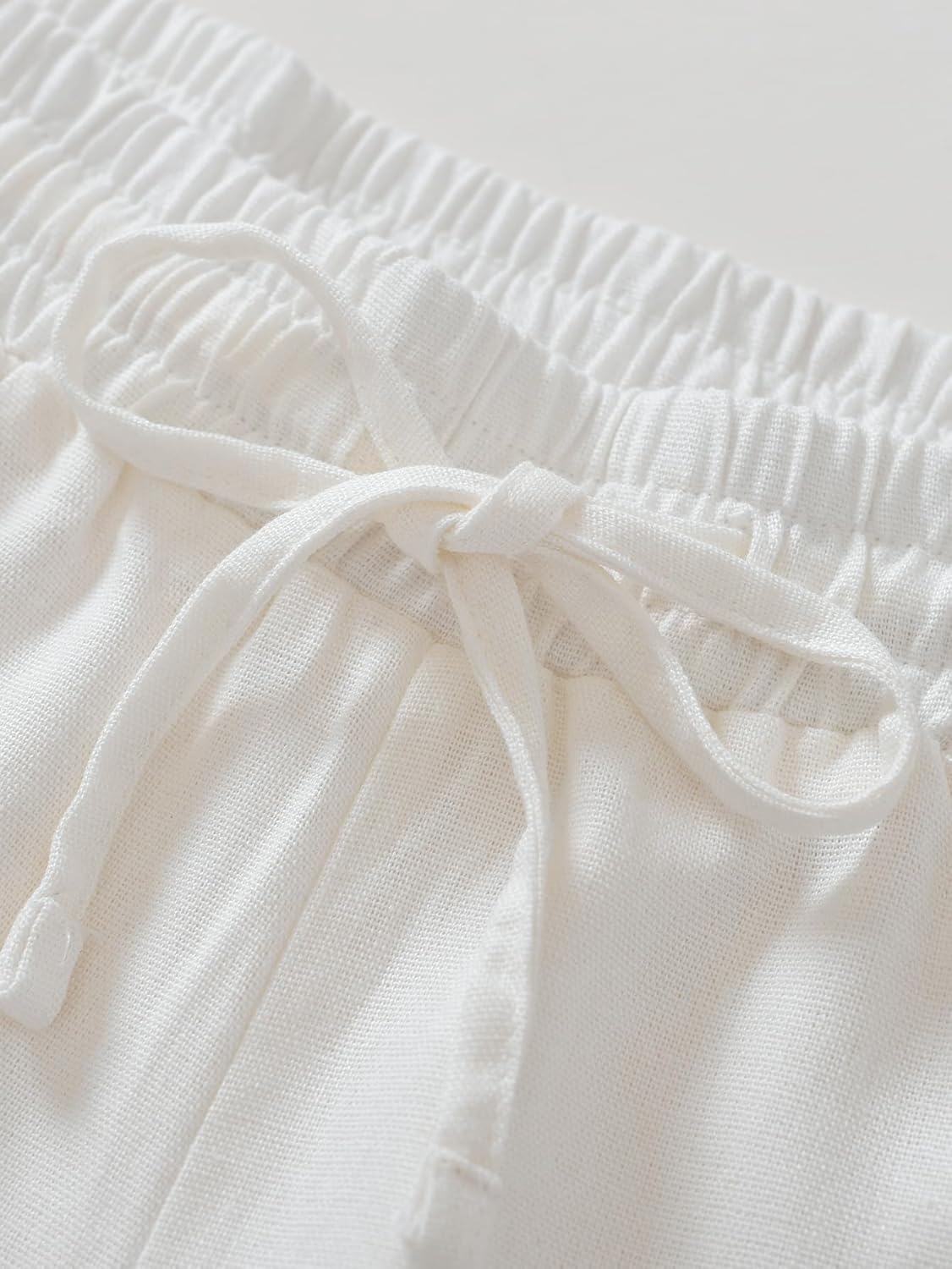 Weintee Women's Petite Wide Leg Linen Pants Lightweight Summer Pants - Image 4