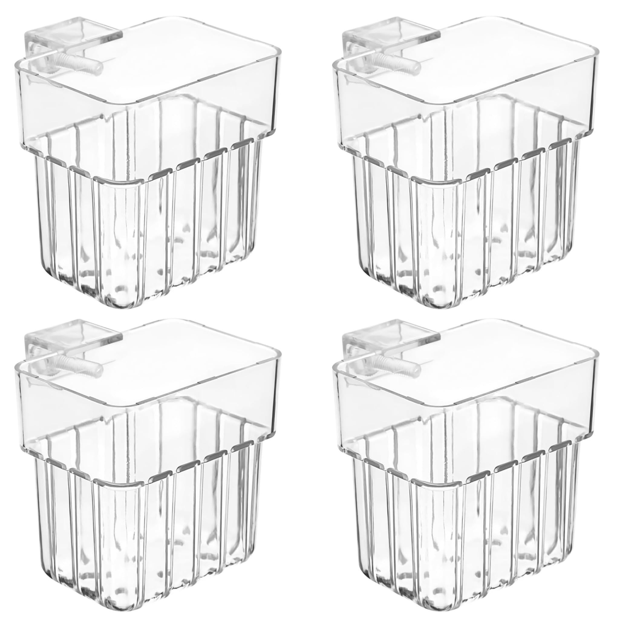 Takingup Aquarium Plant Holder 4Pcs Clear Plastic Fish Tank Plant Holder with Screws Hydroponic Planting Cups for Aquatic Plants Fish Tank Accessories and Decor