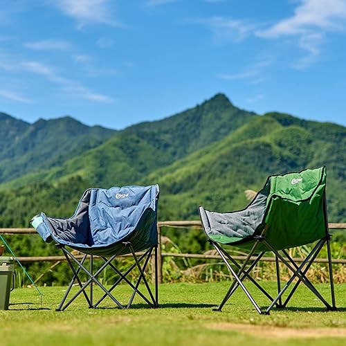 Miniatura 11 de Portal 32" Oversized Padded Camping Chair, Extra Wide Heavy-Duty Folding Chair for Adults with Cup Holder & Carry Bag, Portable Camp Chair Supports