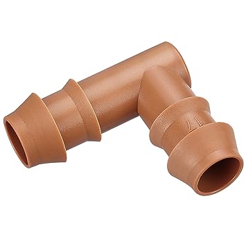 JOYPRO 24 Pieces Irrigation Elbows Fittings (17mm) for 1/2 Tubing (0.600ID) Barbed Connectors for Sprinkler and Drip Irrigation Systems