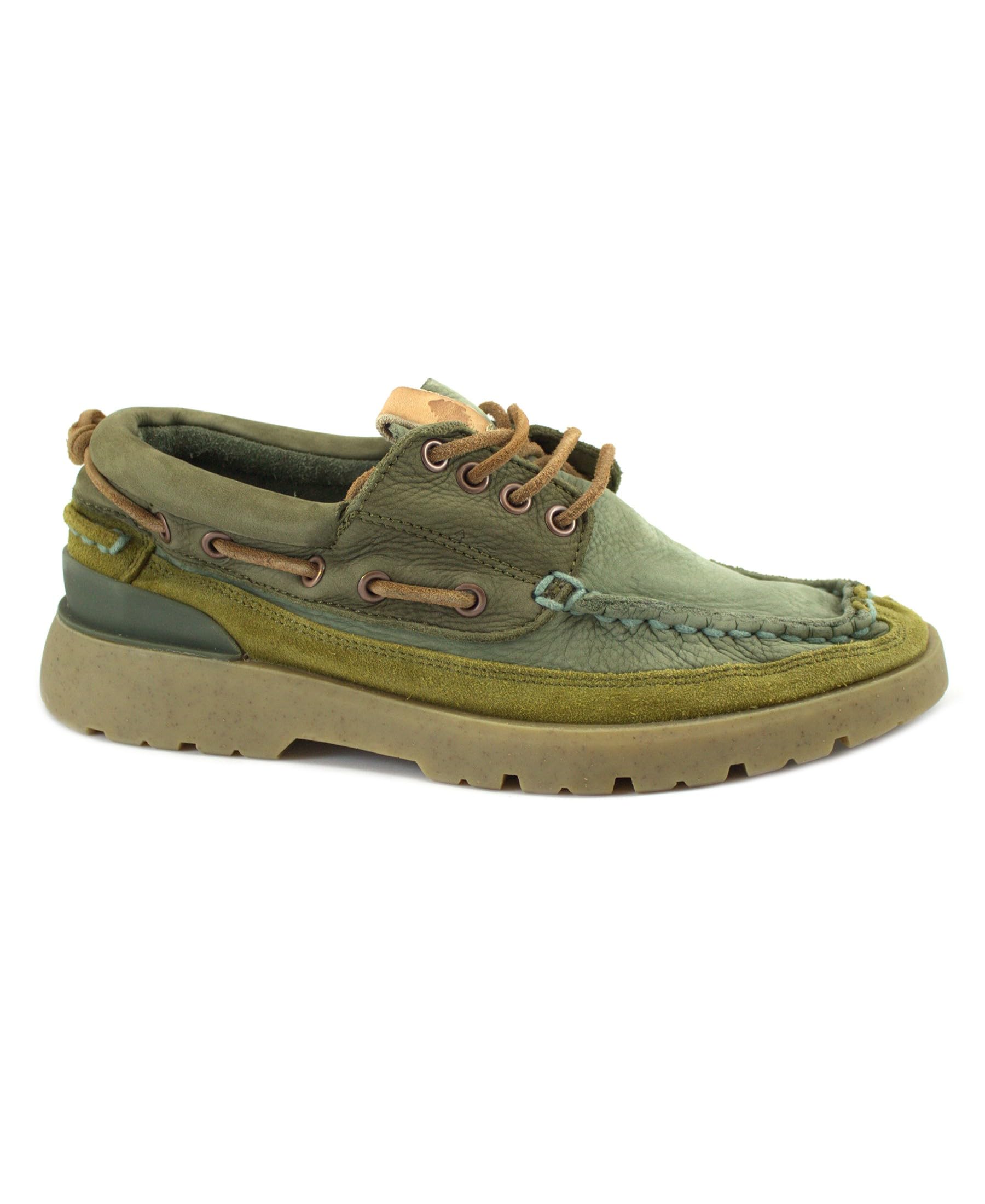 Zapatillas de hombre Satorisan cómodas de piel verde 2