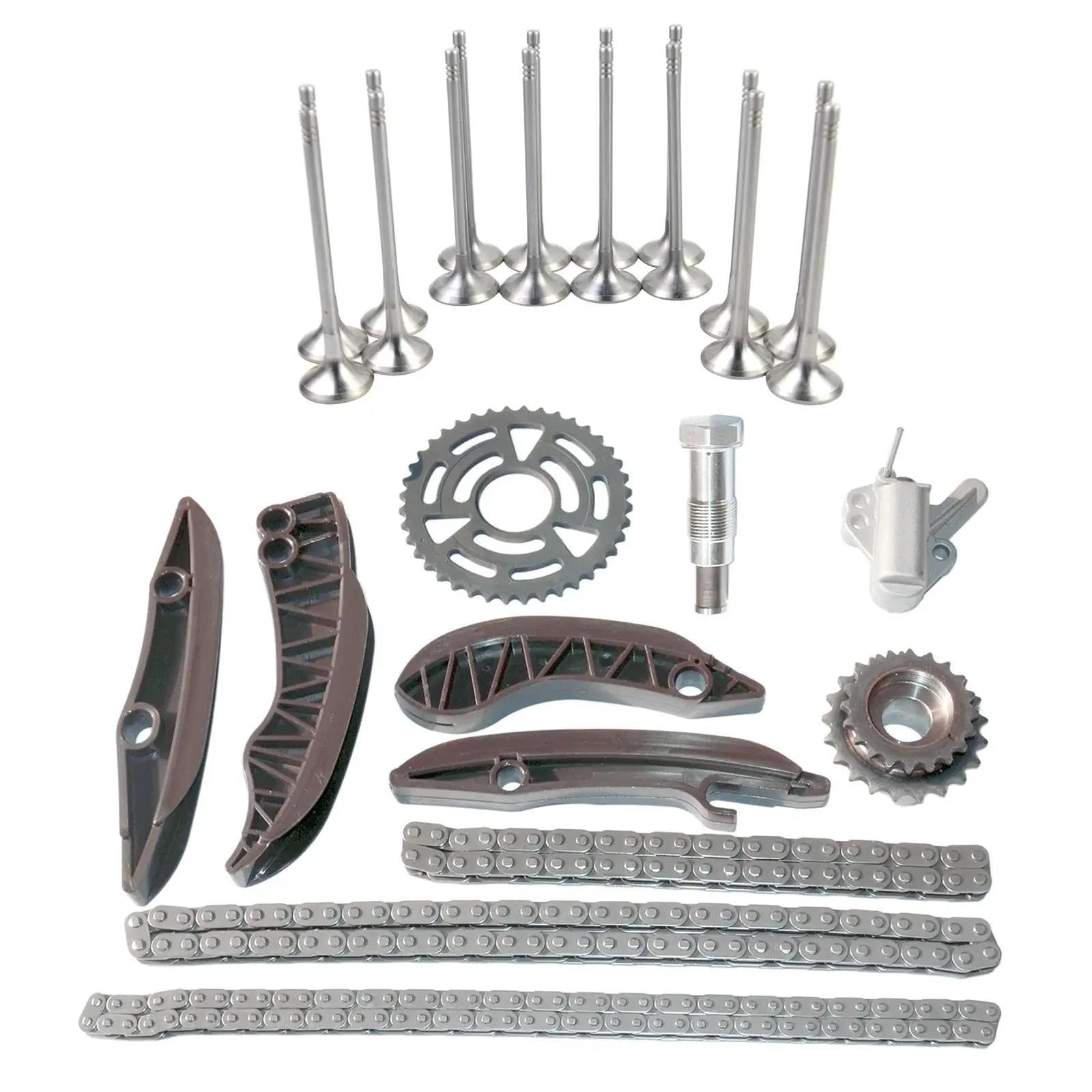 Kit Catena Di Distribuzione + 16 Valvole Motore N47D20A Per E90 E91 E92 E93 F30 F31 F34 F32 F82 F33 F36 F07 F10 E84 E83 F15 F85 Assemblaggio tenditore