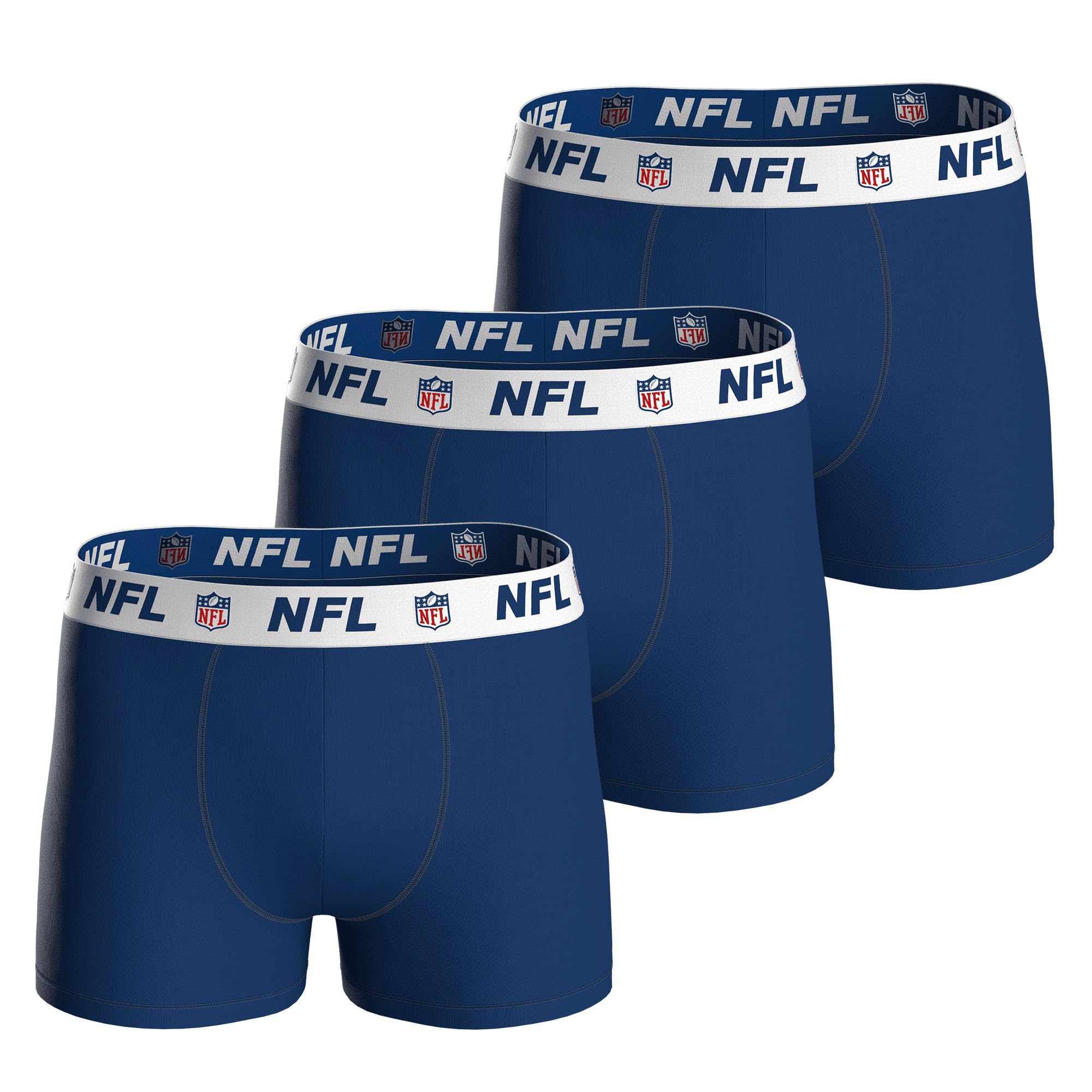 NFL Men's Shield 3pk Boxers, Navy, L EU