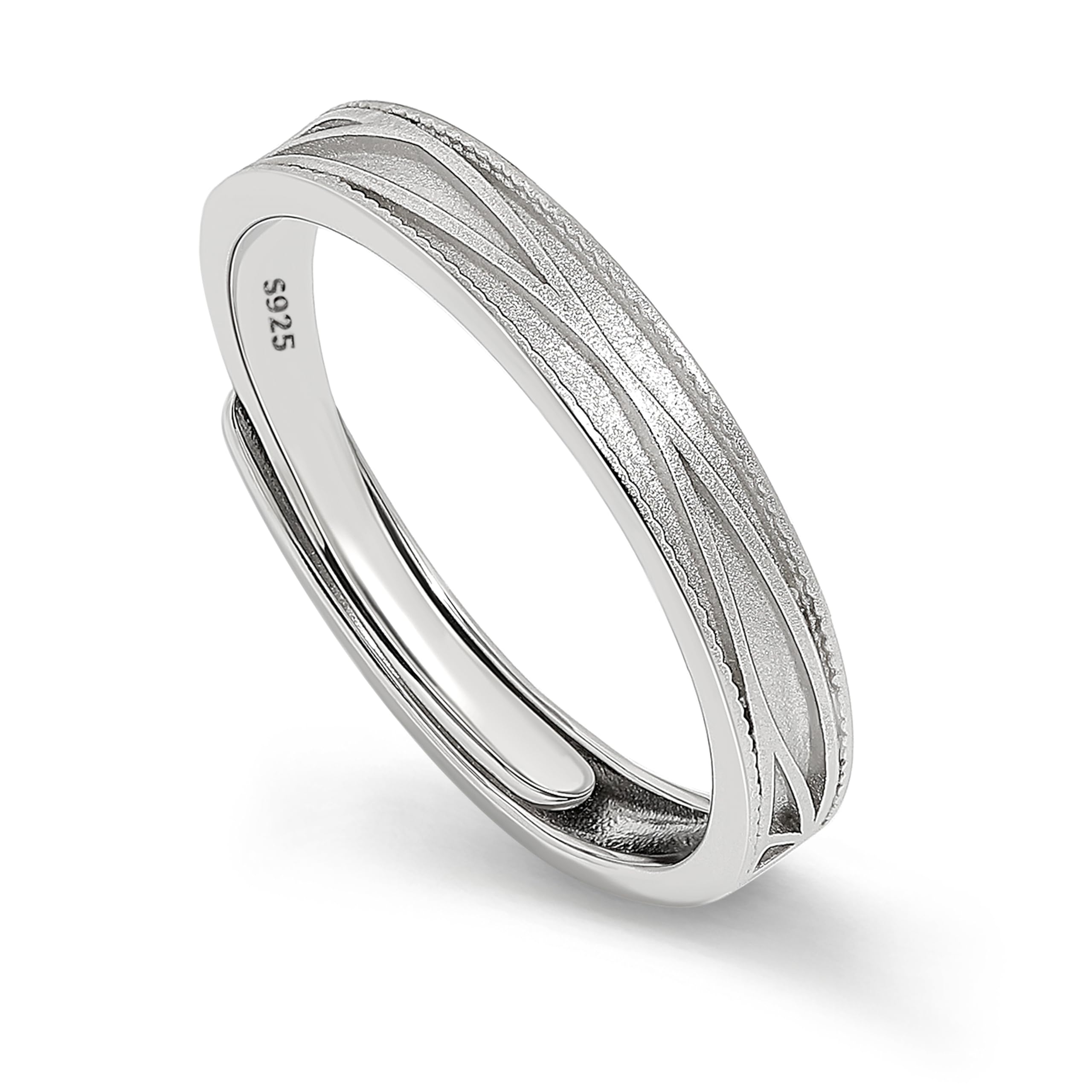 Meissa Paar-Ringe Eheringe Silber 925 Funkelndes Diamantdesign Perfekt für Verlobung Heirat und Hochzeit Geschenk zum Jahrestag Valentinstag, Herren 3.5mm