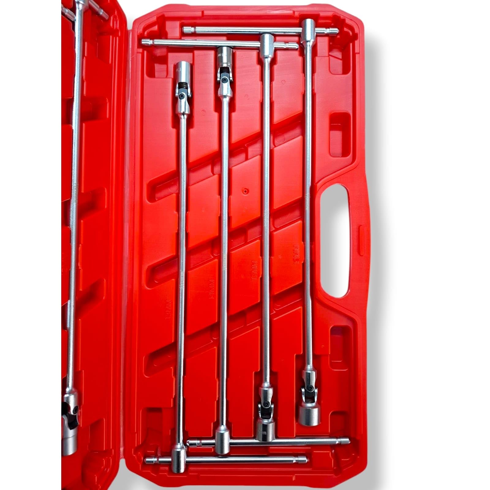 SERIE CHIAVI A T DOPPIO SNODO 7 CHIAVE LUNGHE 8 10 12 13 14 17 19 MM SNODATE