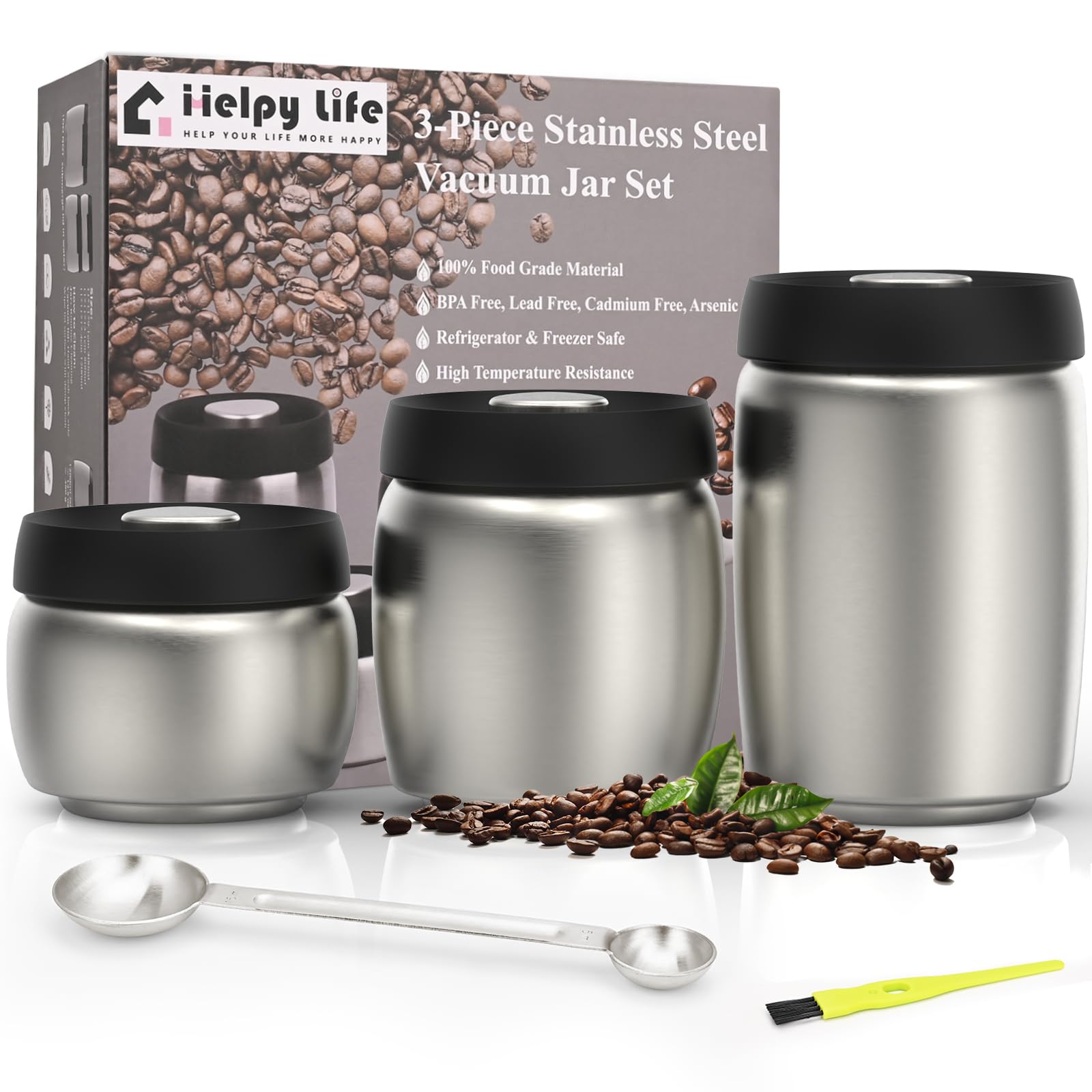 Stainless Steel Tea & Coffee Storage Tin - Airtight Canister For Loose Leaf Tea, Coffee Beans, Sugar - View #11