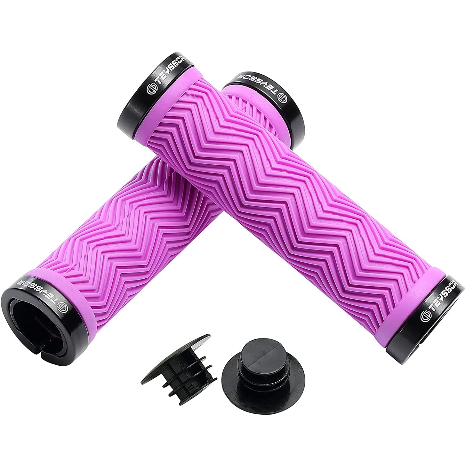Lenkergriffe Mountainbike-Griffe Double Lock On, rutschfeste, stoßdämpfende Fahrradlenkergriffe 130 mm für MTB-Downhill-Bike-Griffe