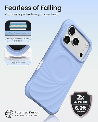 Vista 4 de ORNARTO Vortuxe - Funda para iPhone 17 Pro + funda para AirPods Pro 3 en Sky Whisper