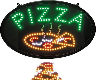 Pizza Led Sign with Dust-Proof Cover