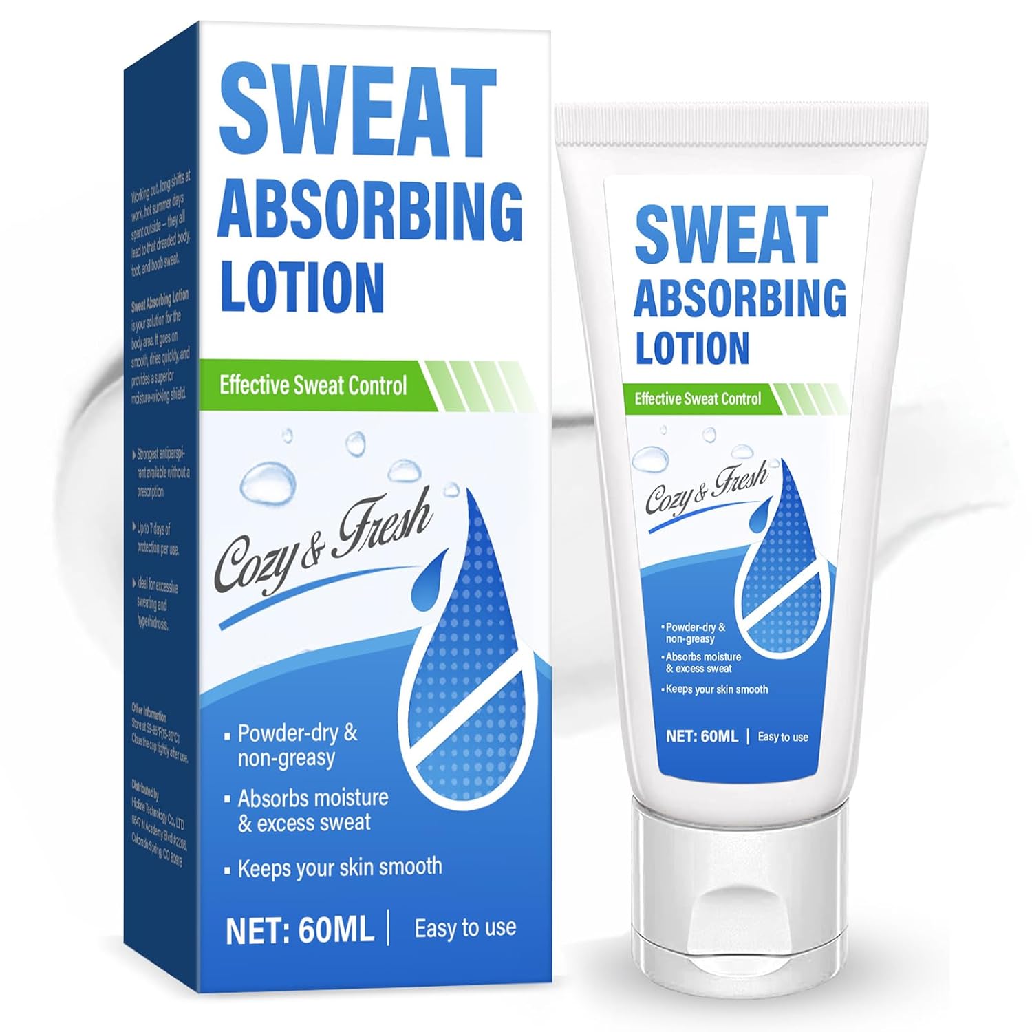 Sweat Absorbing Lotion, Face Antiperspirant, Face Sweat Blocker for Men & Women, Oily Skin Control, Mild and Hypoallergenic, 60ml Sweat Absorbing Lotion, Face Antiperspirant, Face Sweat Blocker for Men & Women, Oily Skin Control, Mild and Hypoallergenic, 60ml