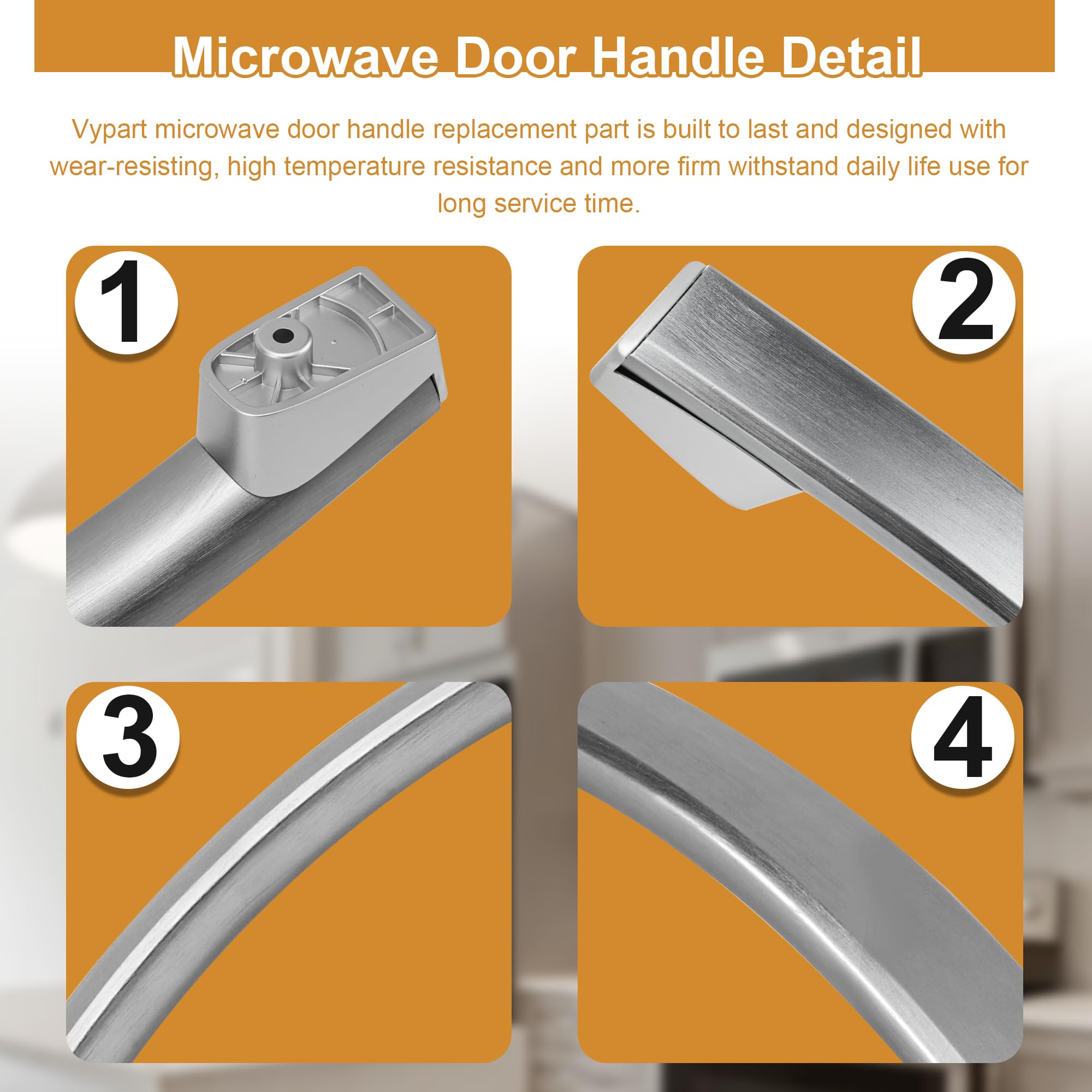 Amazon.com: Vypart W10210887 Microwave Door Handle fit for  