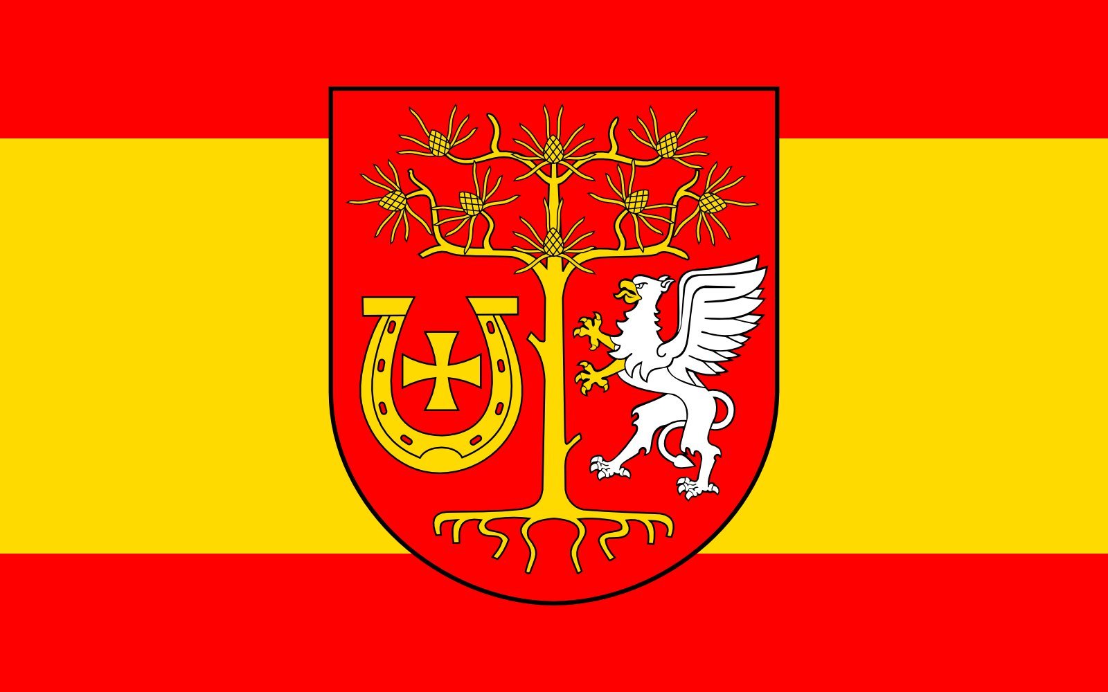 Drapeau gmina Cmolas Pologne grand modèle pavillon municipal