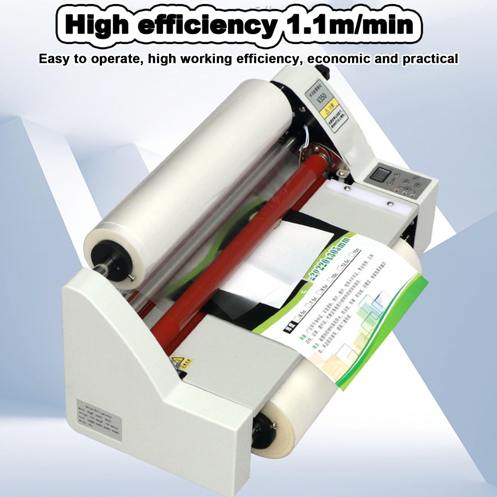 Laminatore a caldo e a freddo, controllo elettronico della temperatura, display digitale, macchina per laminazione termica a rotolo mono e bifacciale da 700 W, per documenti, foto, biglietti