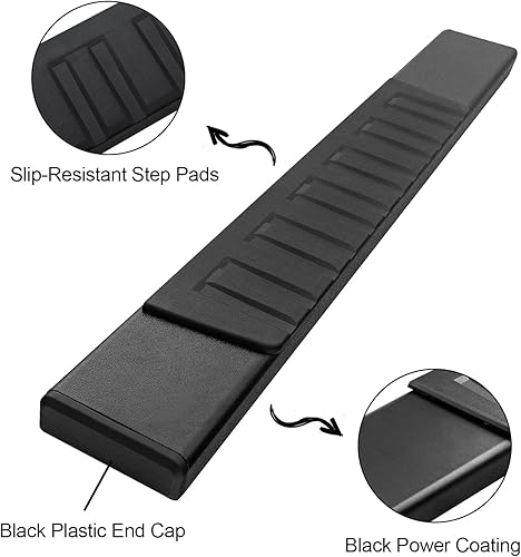 Miniatura 7 de Estribos laterales regulares de 6 pulgadas compatibles con Chevy SilveradoGMC Sierra 1500 2007-2018 2007-2019 25003500 Barras de estribo laterales