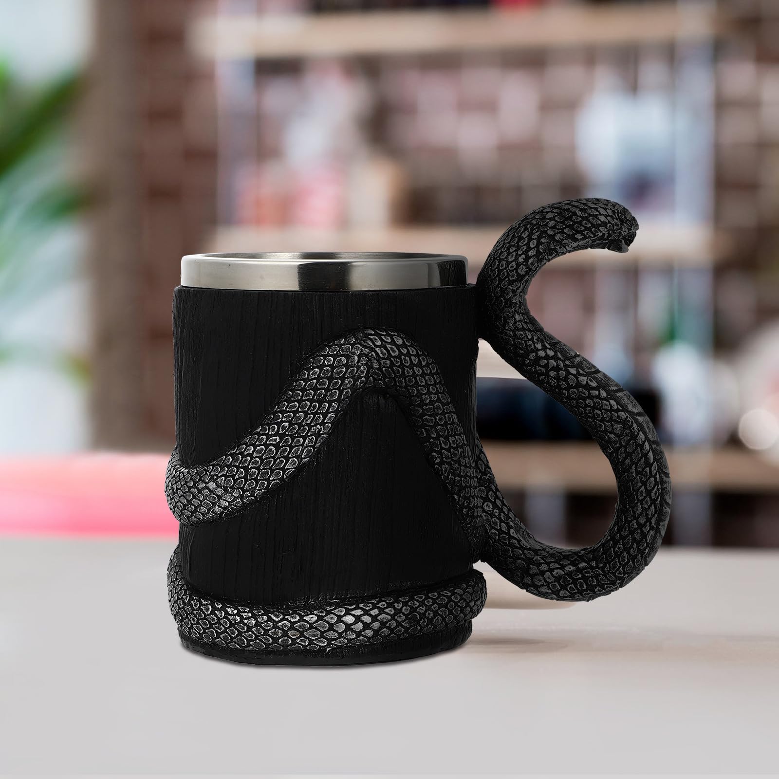 Alasum 600ml Edelstahl Trinkbecher mit Glatter Oberfläche und Großer Kapazität Doppelwandiger Wasserbecher aus Kunstharz für Zuhause und Büro