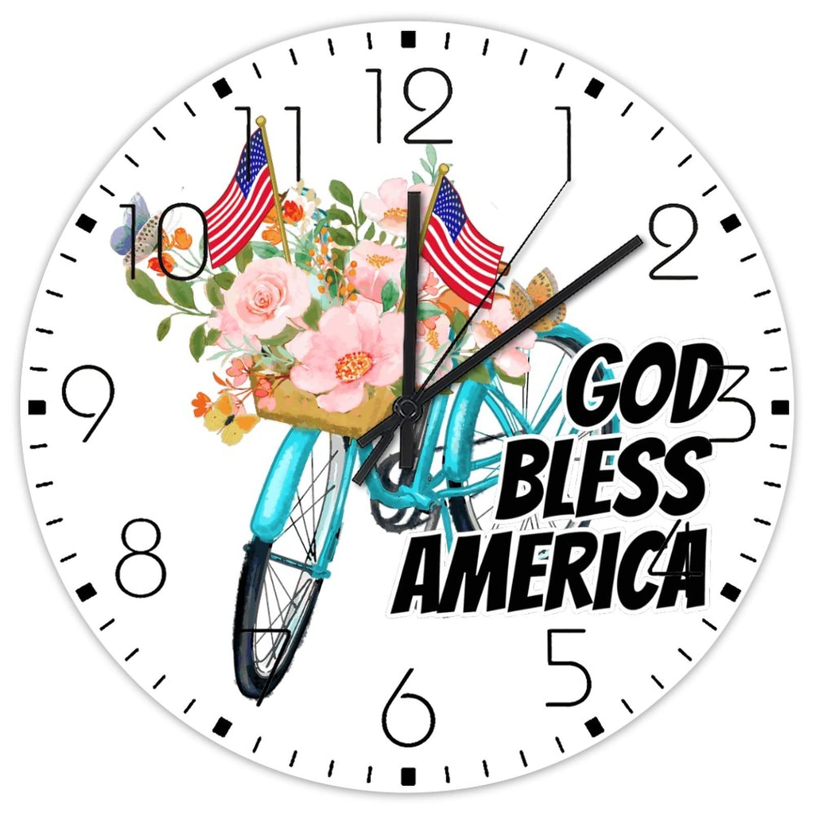 Horloge murale en bois God Bless cadeau idéal pour crémaillère et église