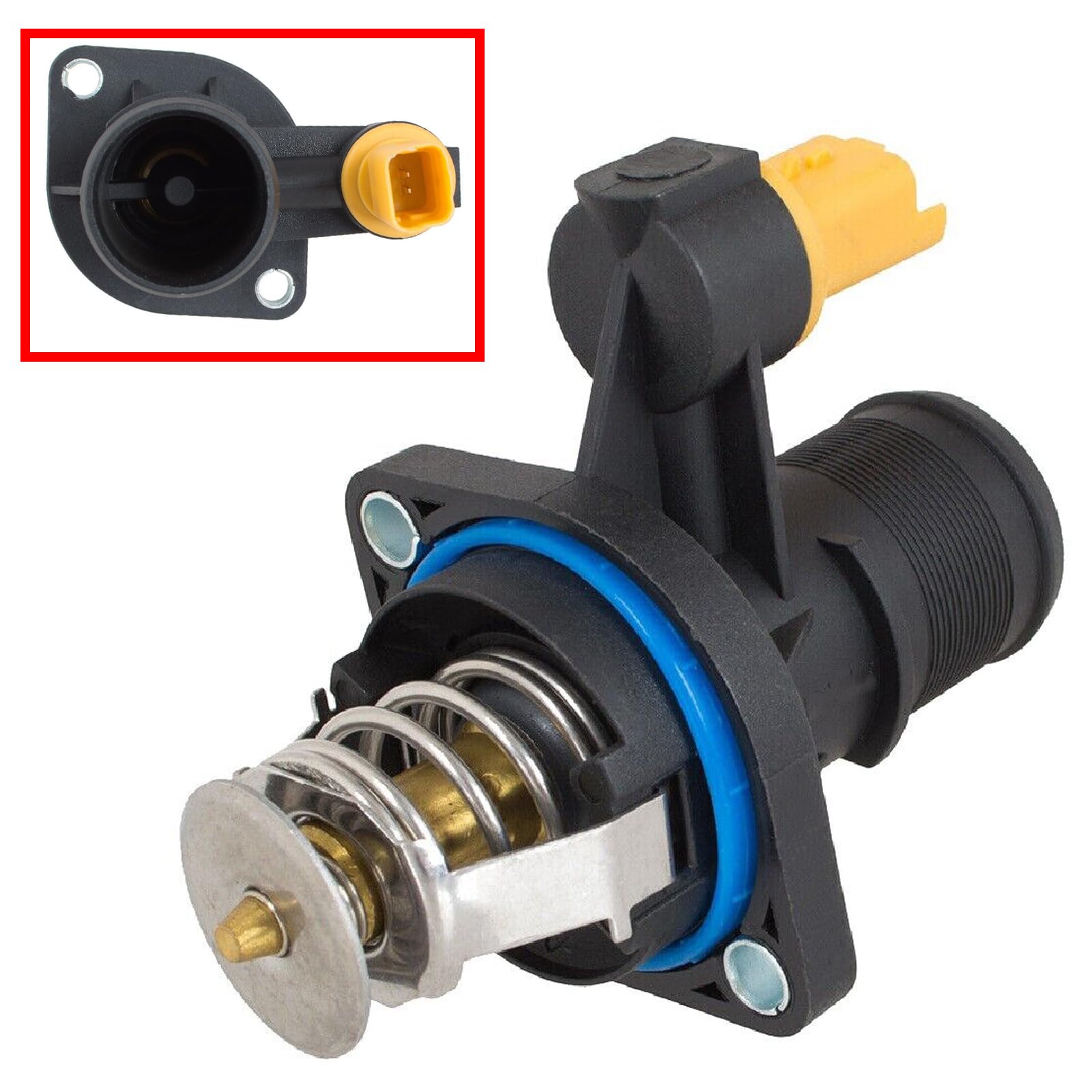 Partsline Boîtier de thermostat adaptable compatible avec Peugeot 307, C4 Grand Picasso, C5 II équivalent à 1338A0, 9648542680