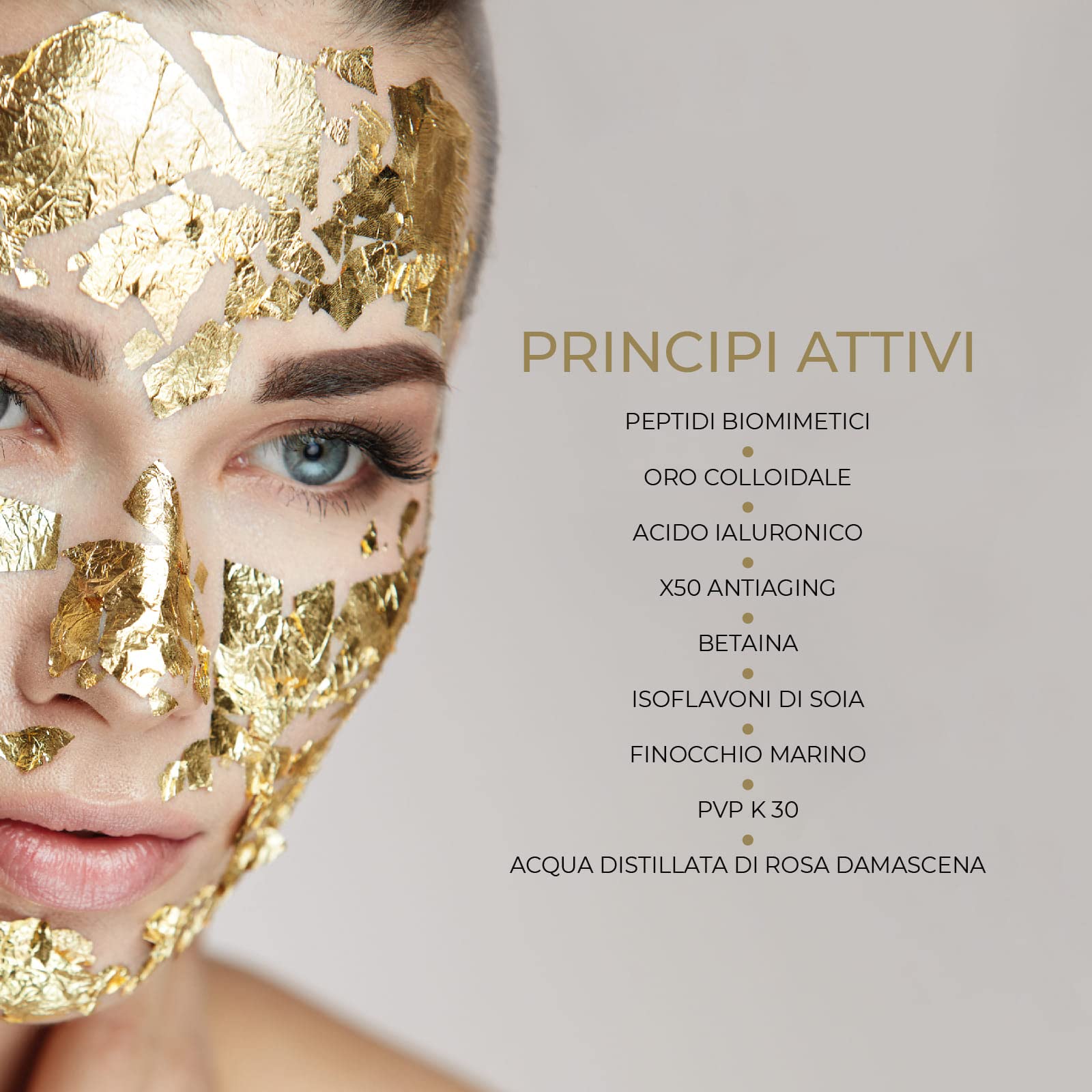 Tissu Mask Revitalizante, Mascarilla facial de Tejido con Oro Coloidal y Ácido Hialurónico para Pieles Deshidratadas, Reduce Arrugas y Potencia la Luminosidad (100 ML)