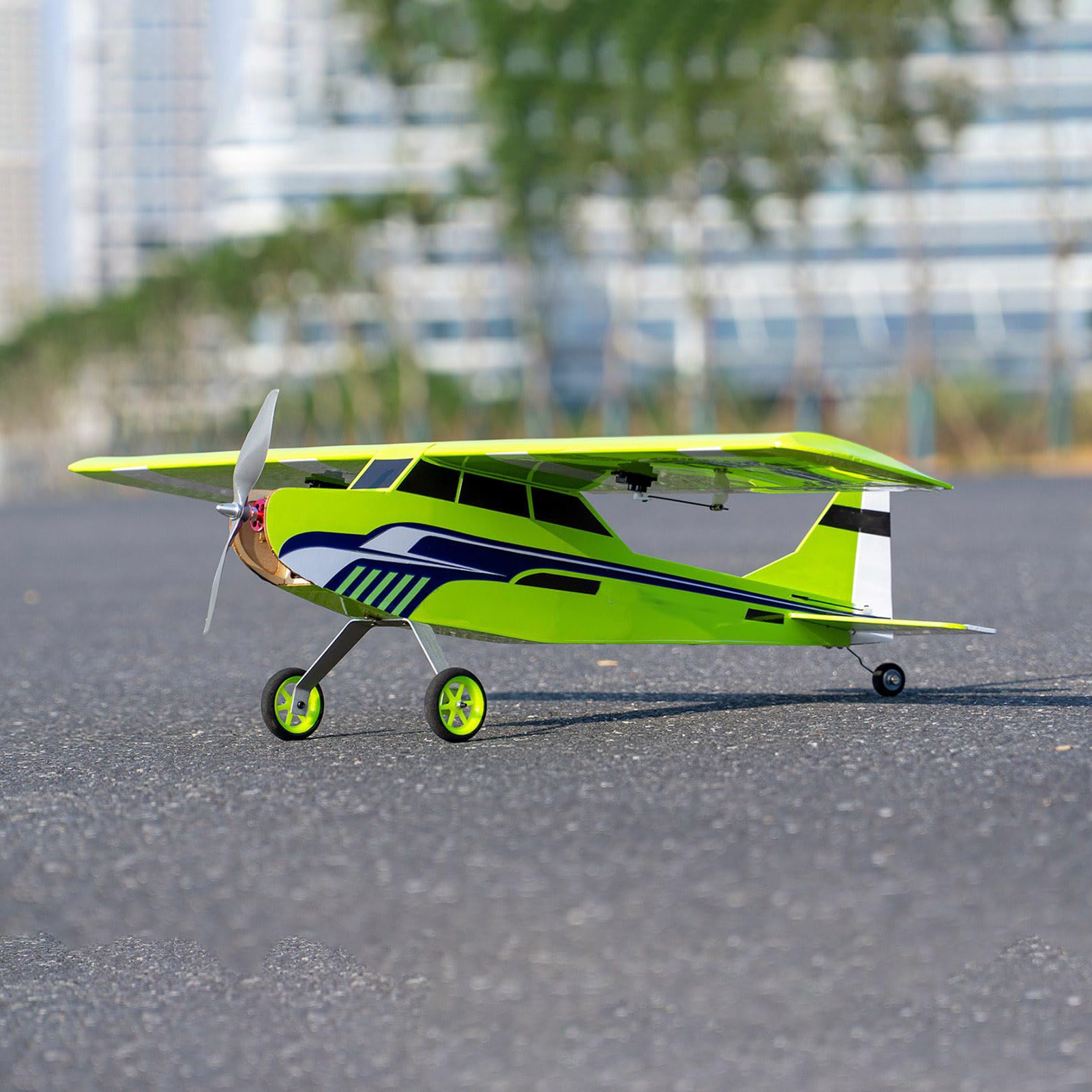 Domary Samolot Zdalnie Sterowany Samolot z Drewna Balsa Drewniany Model Samolotu Zestaw do ćwiczenia Rozpiętości skrzydeł 820 Mm Łatwy montaż Stabilny Lot z Silnikiem ESC Servo (Typ 2)