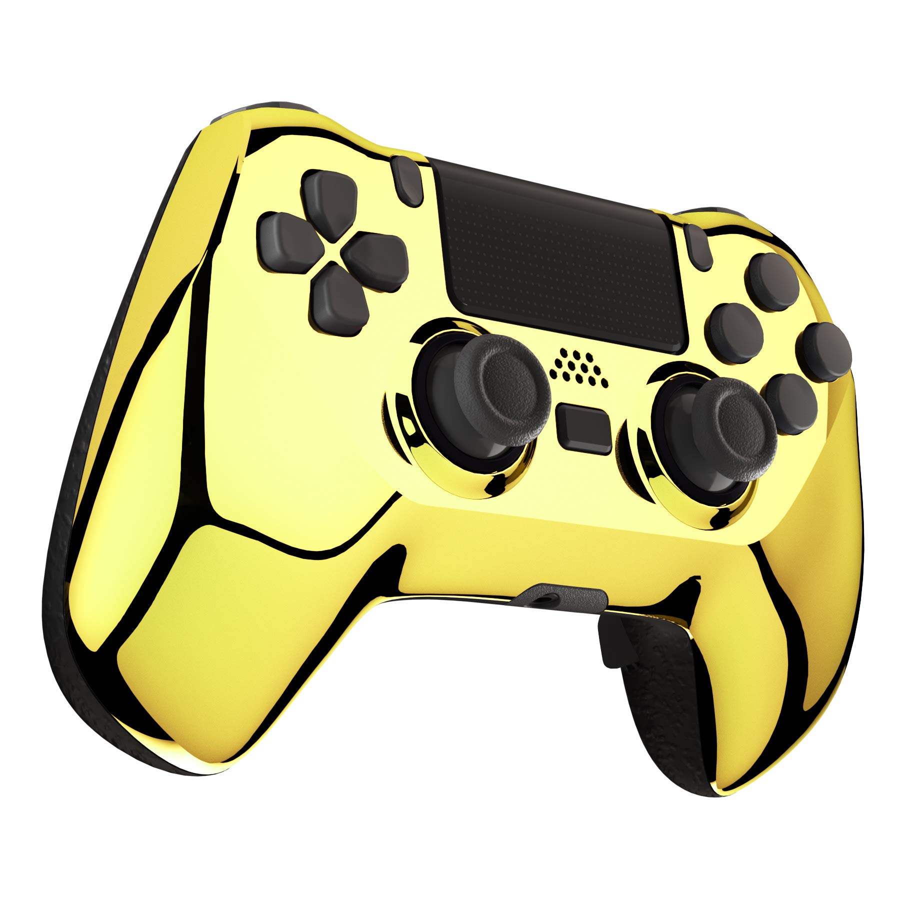 eXtremeRate DECADE Torneo Aggiornamento Kit per ps4 Controller CUH-ZCT2(Non Controller), Cover Shell&Tasti Posteriori&Trigger Stop, Accessori per ps4 Joystick JDM-040/050/055, Oro Cromo