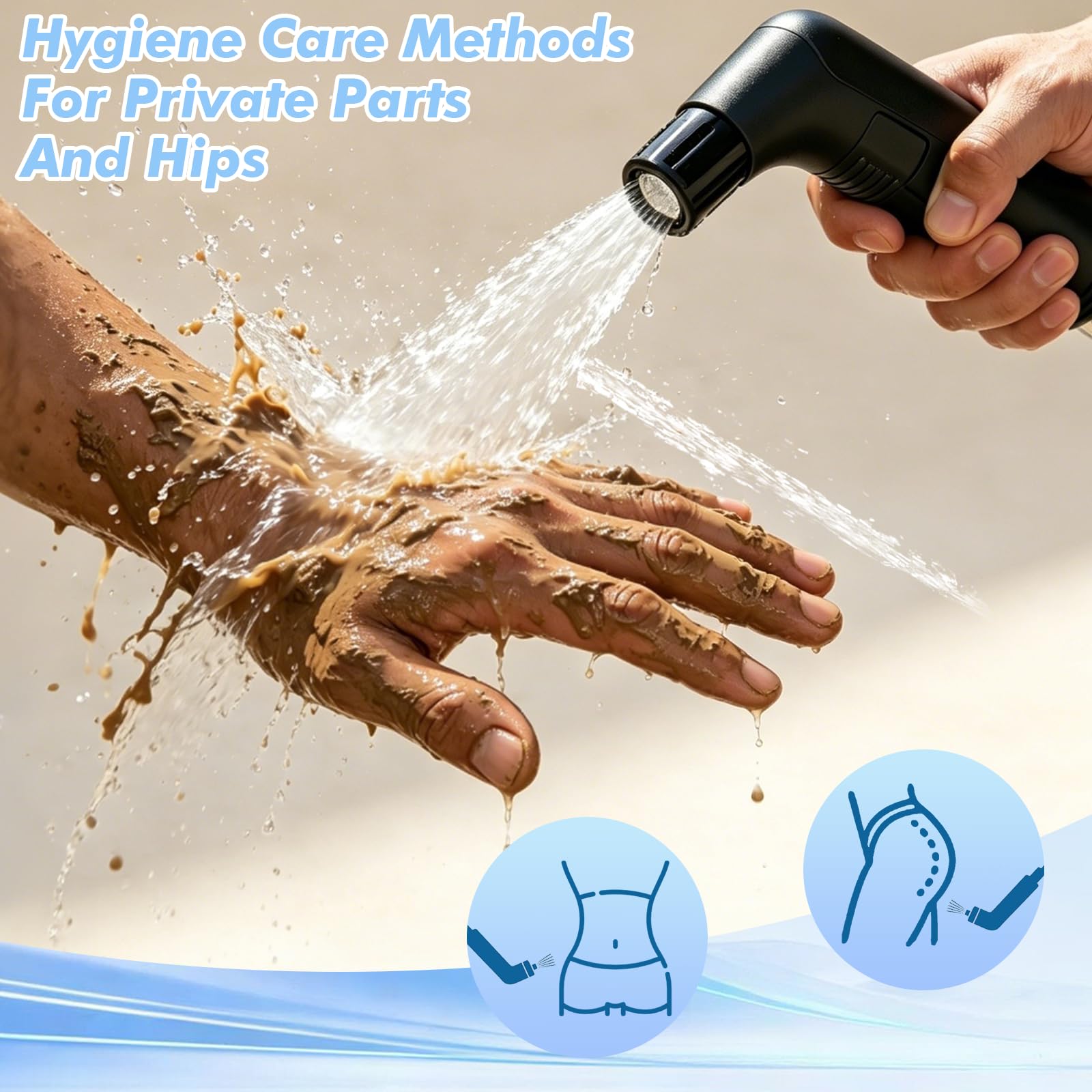 Bidet portatile, 2,3 l, bidet elettrico da viaggio, spruzzatore per bidet | Bidet elettrico da viaggio per toilette all'aperto, campeggio, bagno, escursioni all'aperto, bottiglia perineale per donne