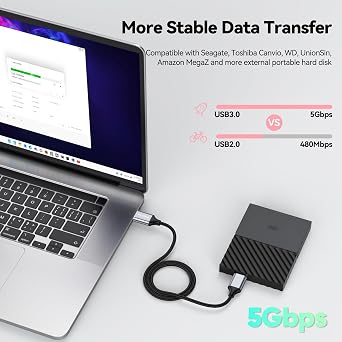 External Hard Drive Cable 3ft Bundle USB C External Hard Drive Cable 1.5ft