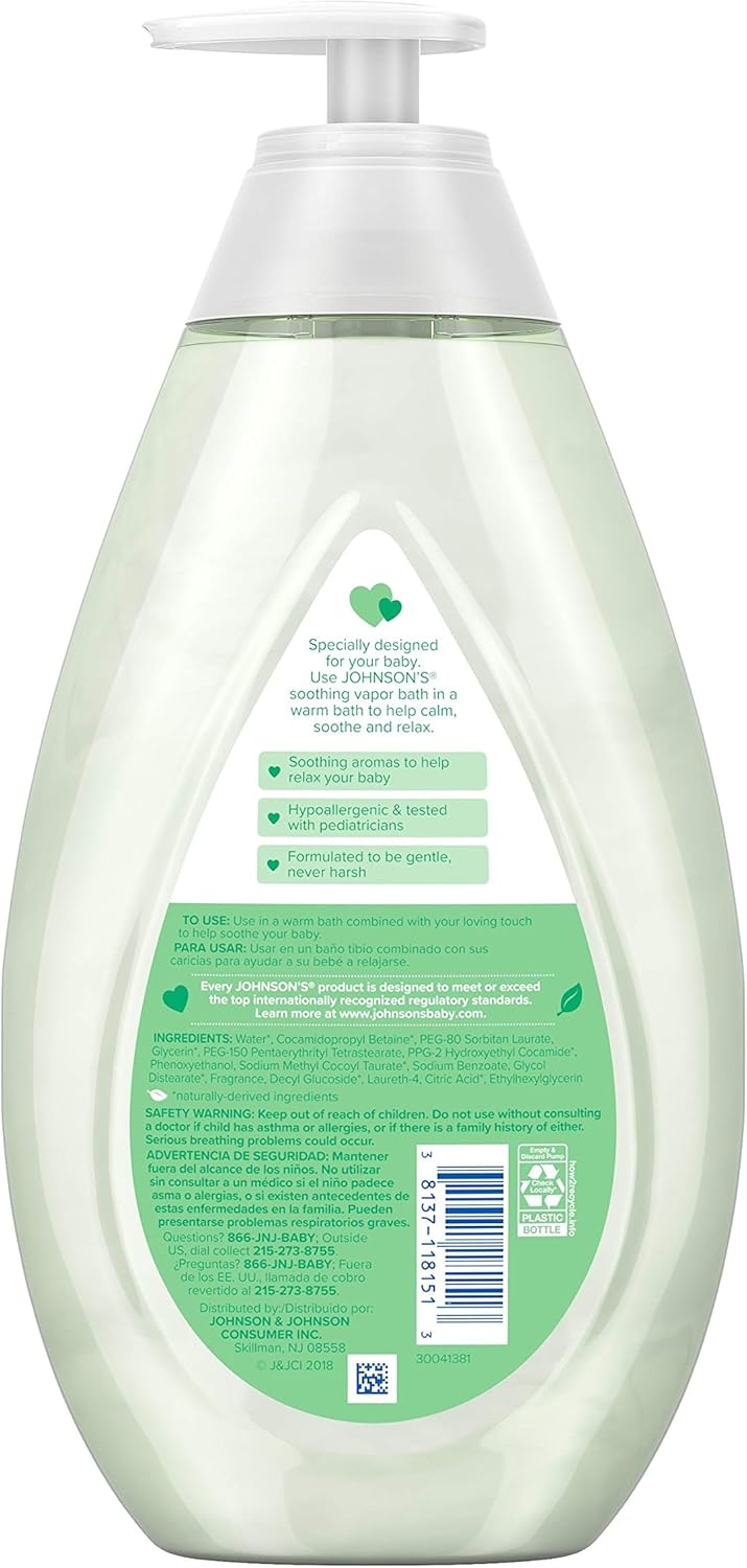 Johnson's Baby Soothing Vapor Bath to Relax Babies, 27.1 fl. oz