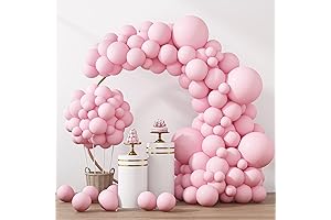 RUBFAC Pastel Pink Balloon Garland Kit - 129 PCS for Party Decorations