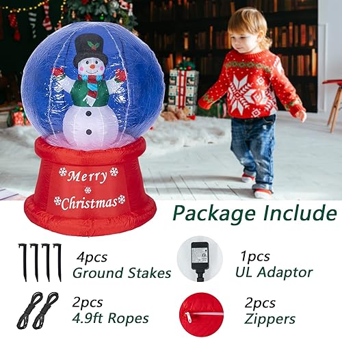 Miniatura 4 de Afirst Arco inflable de Navidad de 8.9 pies para exteriores, Papá Noel, decoraciones de patio con luces LED, inflables de Navidad para vacaciones,