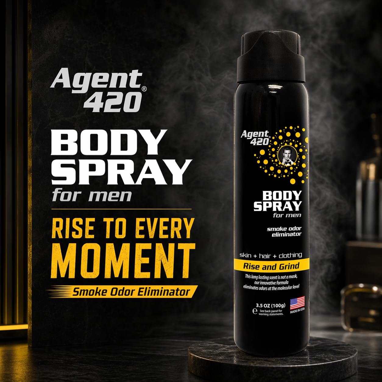 what scent covers cigarette smoke Amazon.com : Agent 420 Cannabis & Cigarette Smoke Odor Body Spray for Men,  3.5 oz — Eliminates Odors at the Molecular Level (Rise and Grind) : Health  & Household