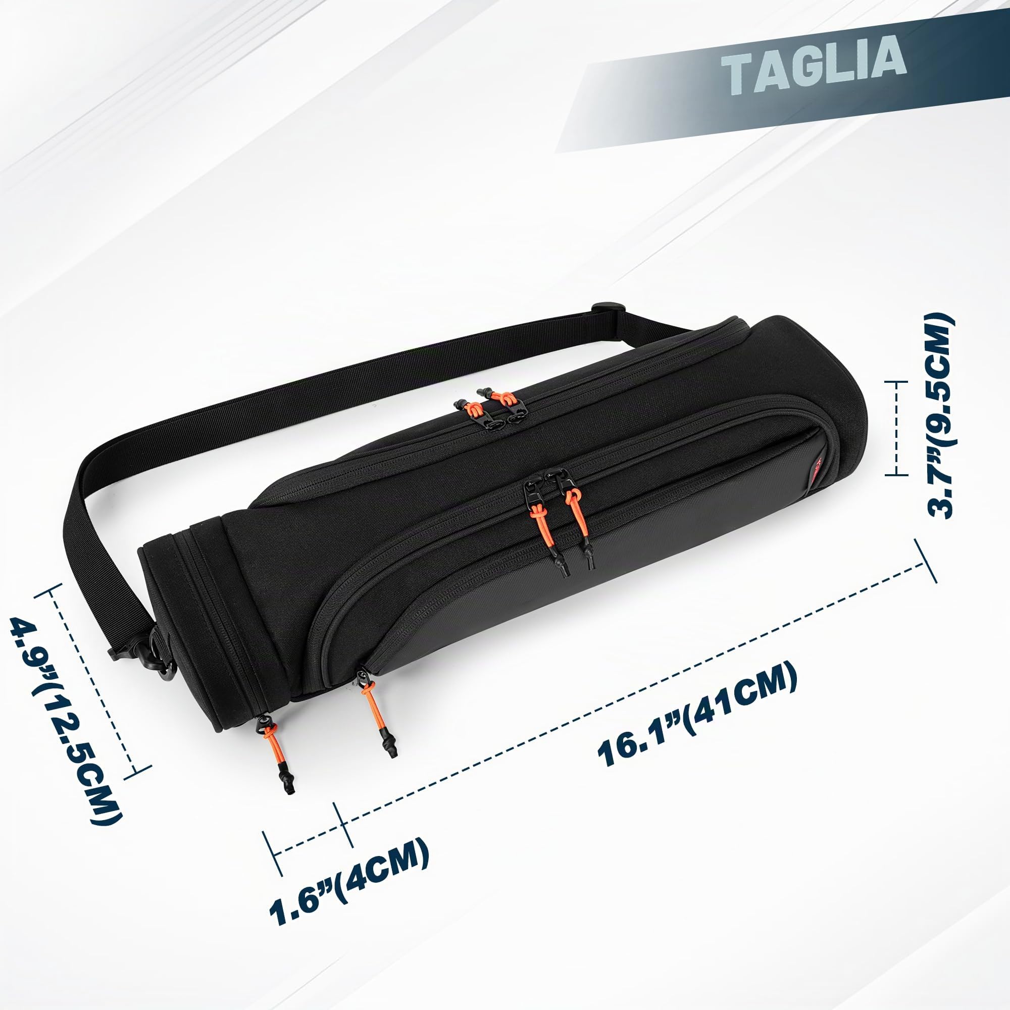 Rexmica Dual Borsa Portaoggetti per Tappetini da Gioco con Tracolla per 2 Tappetini da Gioco (35,5 x 61 cm), Custodia Tubolare per Tappetini da Gioco con Scomparto per Dadi per Gaming Playmat