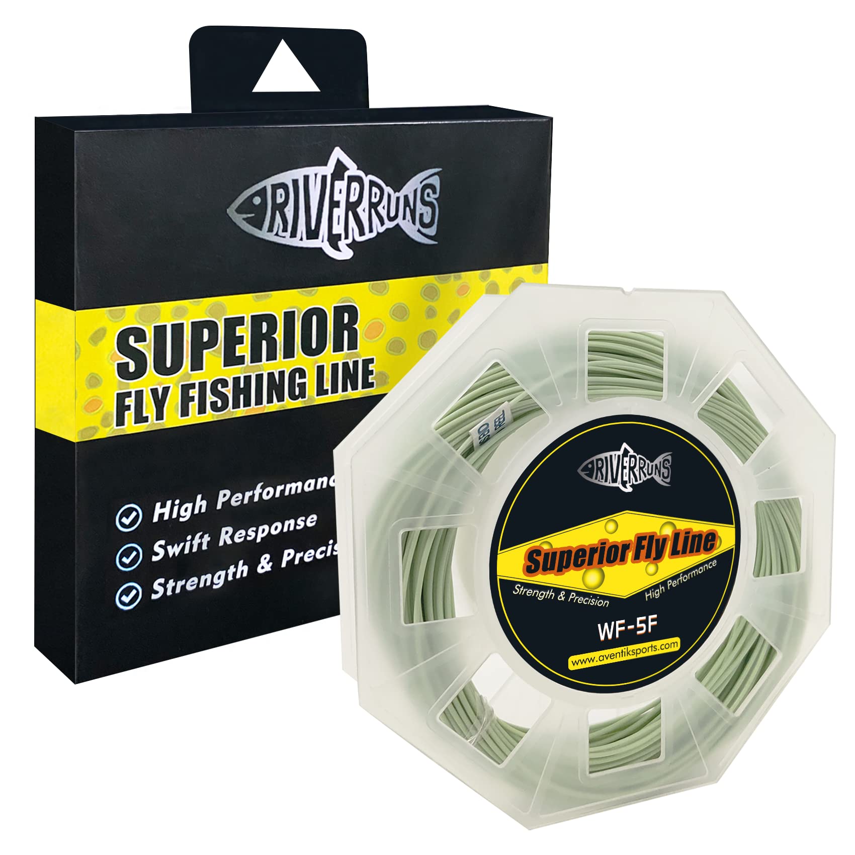 Riverruns Fly Fishing Floating Line with Welded Loop Weight Forward Fly Lines 85FT WF3 4 5 6 7 8F
