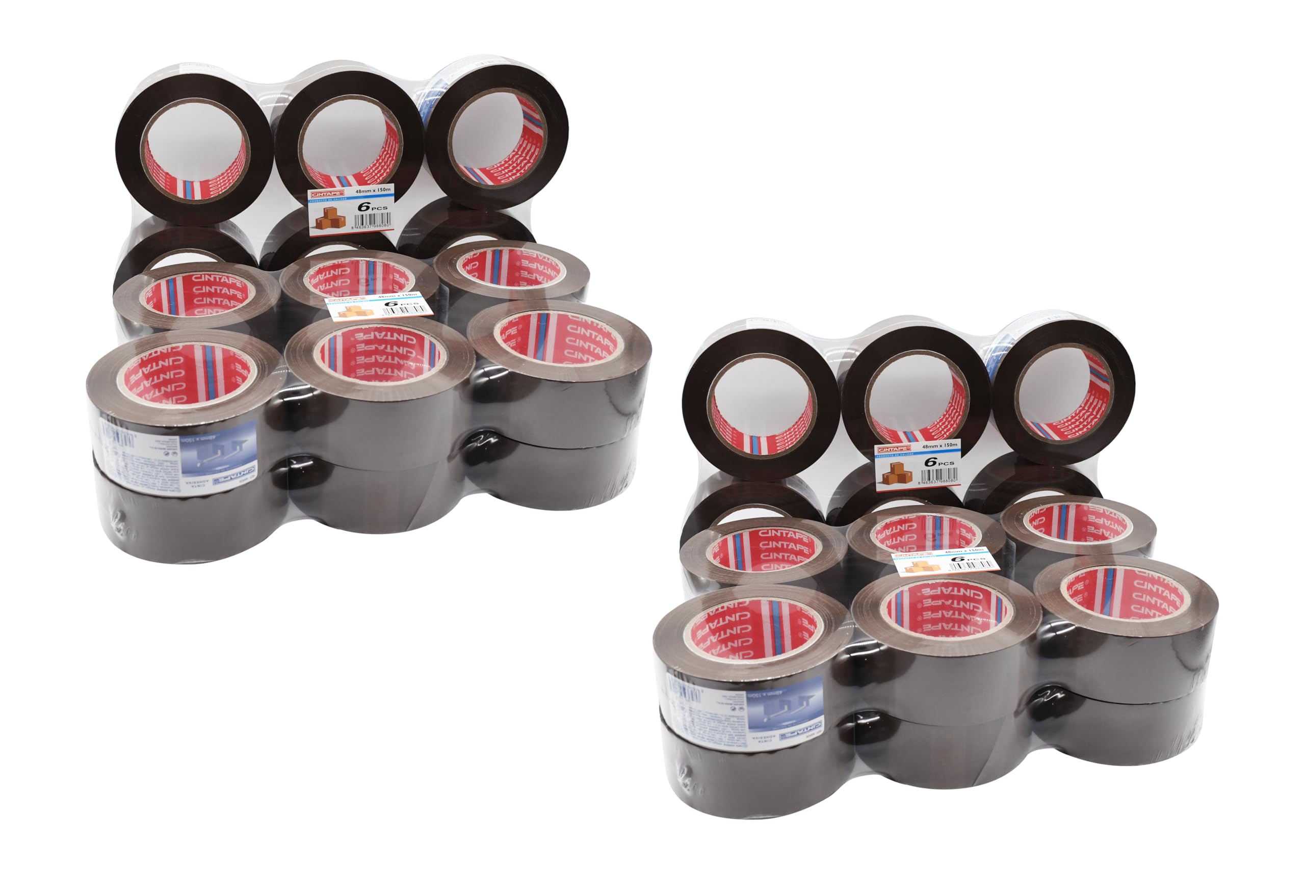 Cinta para Embalar Precinto Marron 48mm×150m Paquete 36 Rollos Cinta de Embalaje extra Fuerte Cintas adhesivas para cajas