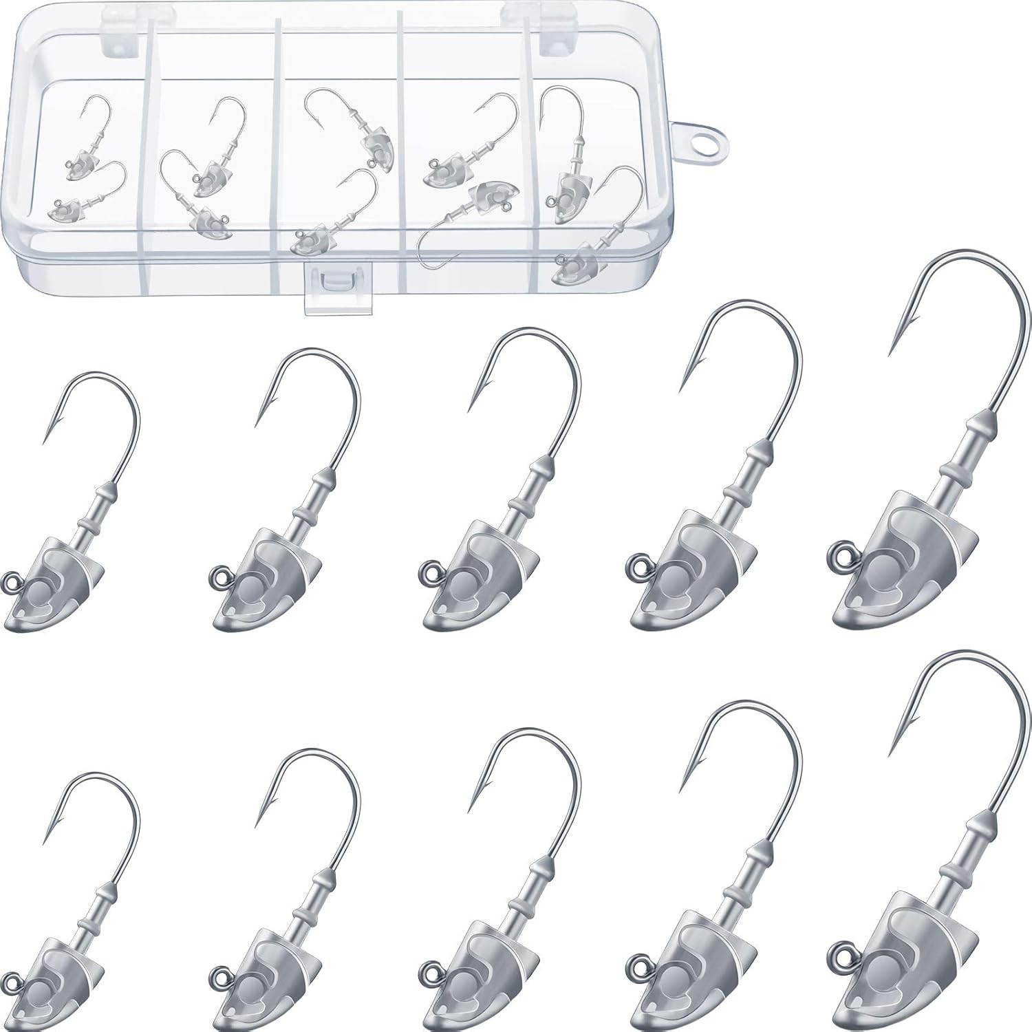 10 Pieces Swimbait Jig Head Weighted Hooks Jig Head Hooks