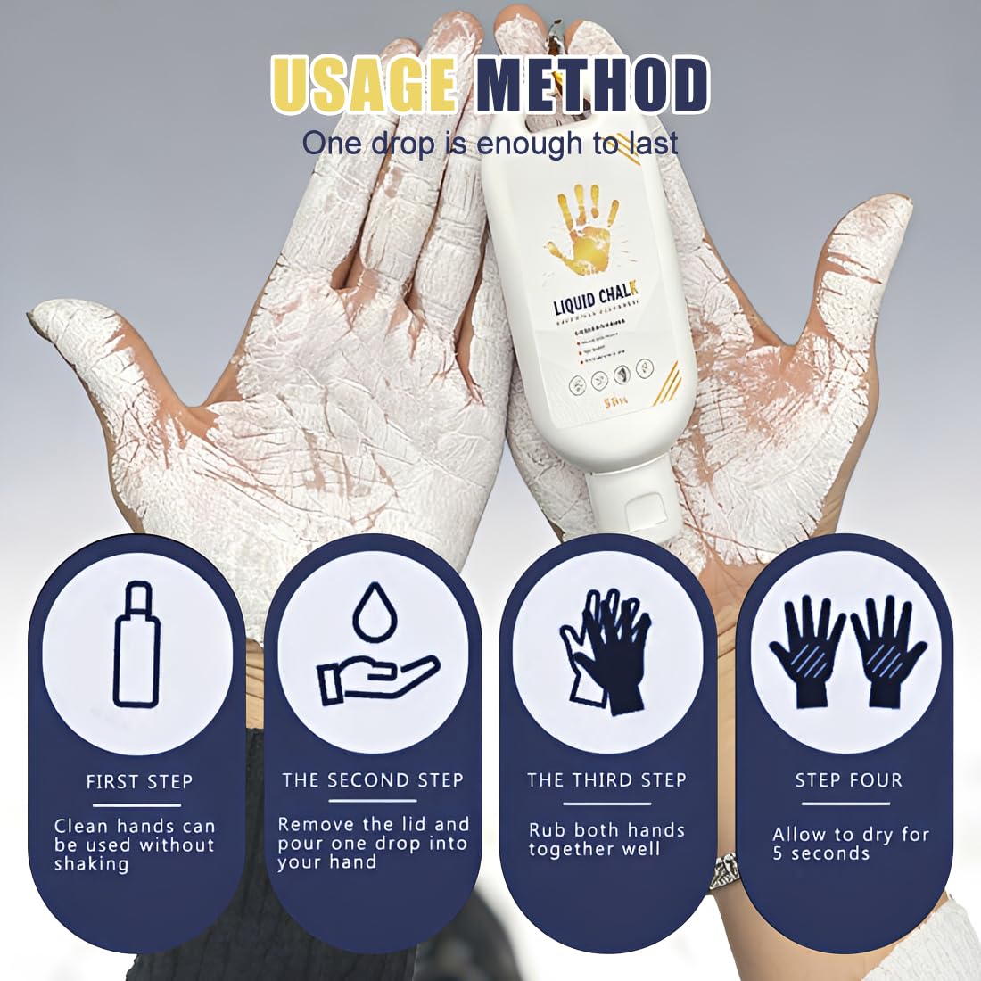 4 Piezas De Magnesita LíQuida, Para Escalada, Levantamiento De Pesas, Danza, Resistente Al Sudor Y Duradera, Para Un Mejor Agarre, 50 Ml (Negro + Blanco)