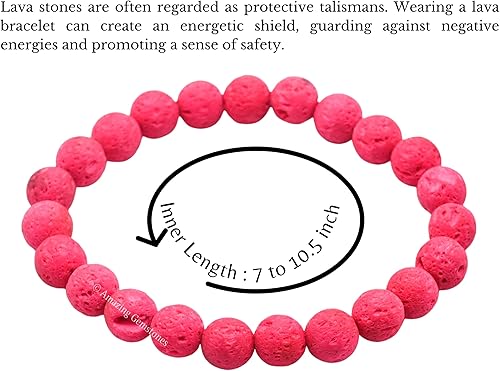 Vista 381 de Amazing Gemstone Crystal Bracelet for Women Men's Gifts - Protection Healing Crystal Bracelet - 8mm Gemstone Beaded Stretchable Bracelet Pulseras