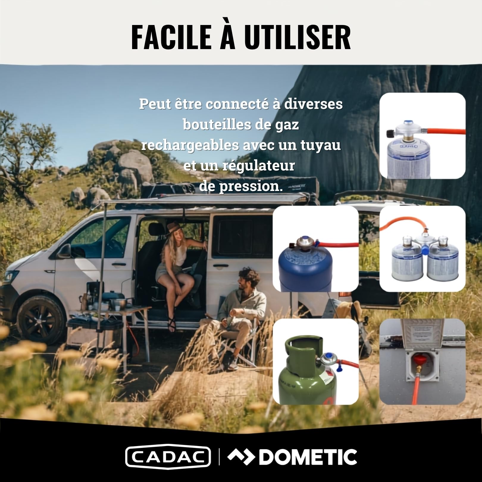 CADAC 2 Cook 2 Pro Stove - Réchaud à Gaz Portable pour Camping & Outdoor