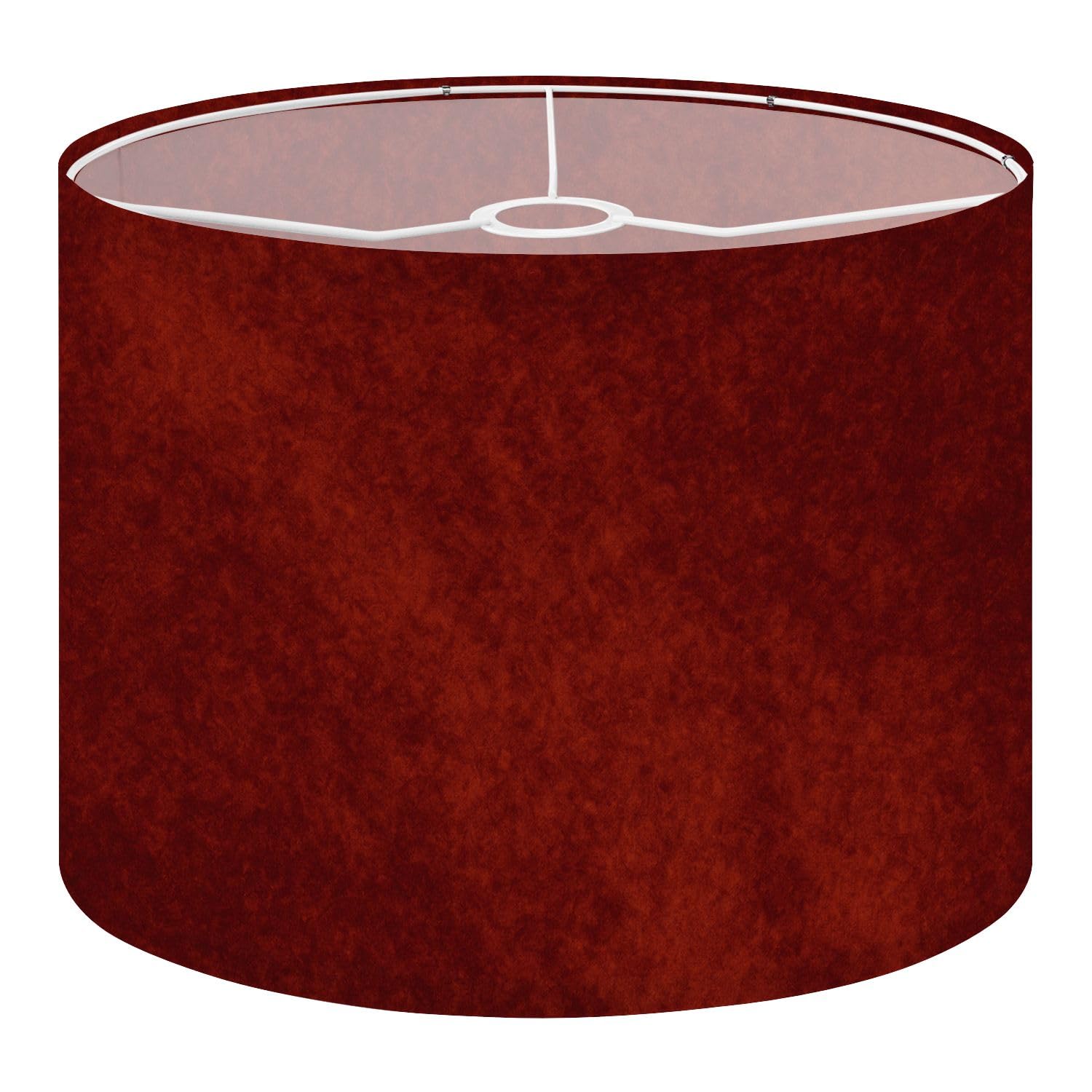 Drum Lamp Shade Large Lampshade Burgundy Textile Carpet Texture for Floor Lamps Table Lamps Pendant Light Linen Lampshades Replacement Bedside Light Shades