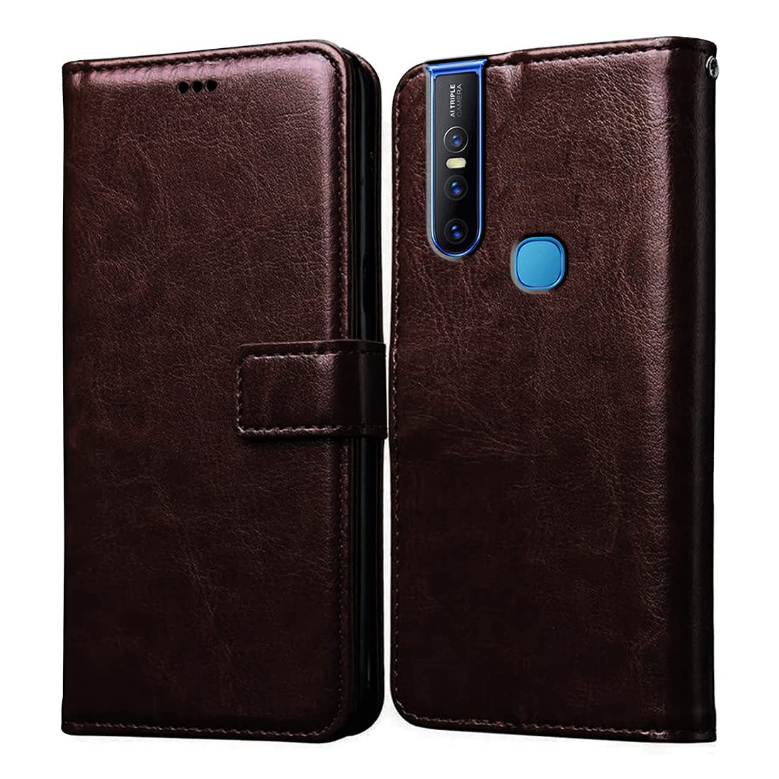 Amazon Brand- Solimo Flip for Vivo V15 (Leather_Coffee) (B0BHV5LJ2F) Amazon Price History, Amazon Price Tracker